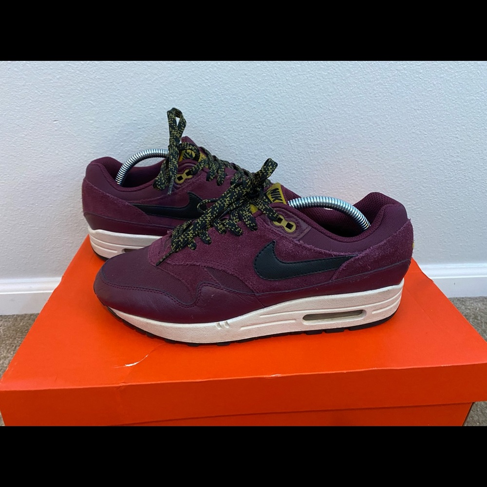 Air max 1 premium Bordeaux/Desert Moss